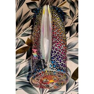 Lisa Frank X Morphe Rainbow Leopard Print Barrel pencil Bag Makeup Case